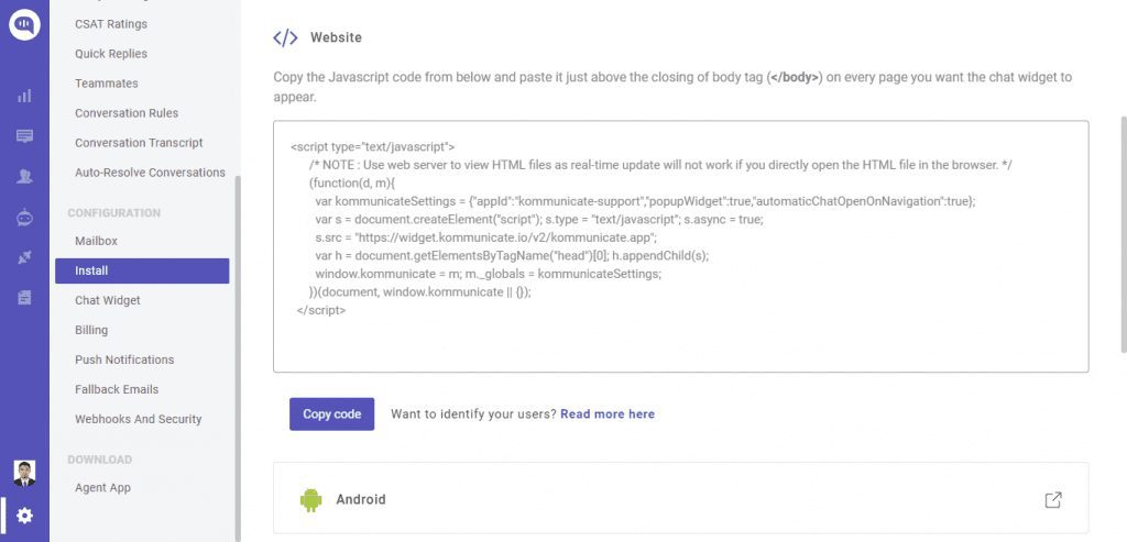 Add javascript code in website Add javascript code in website