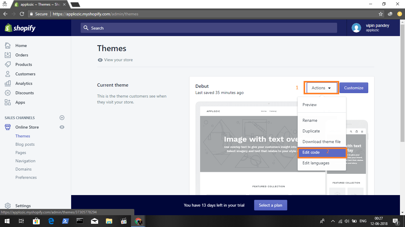 Shopify live chat app