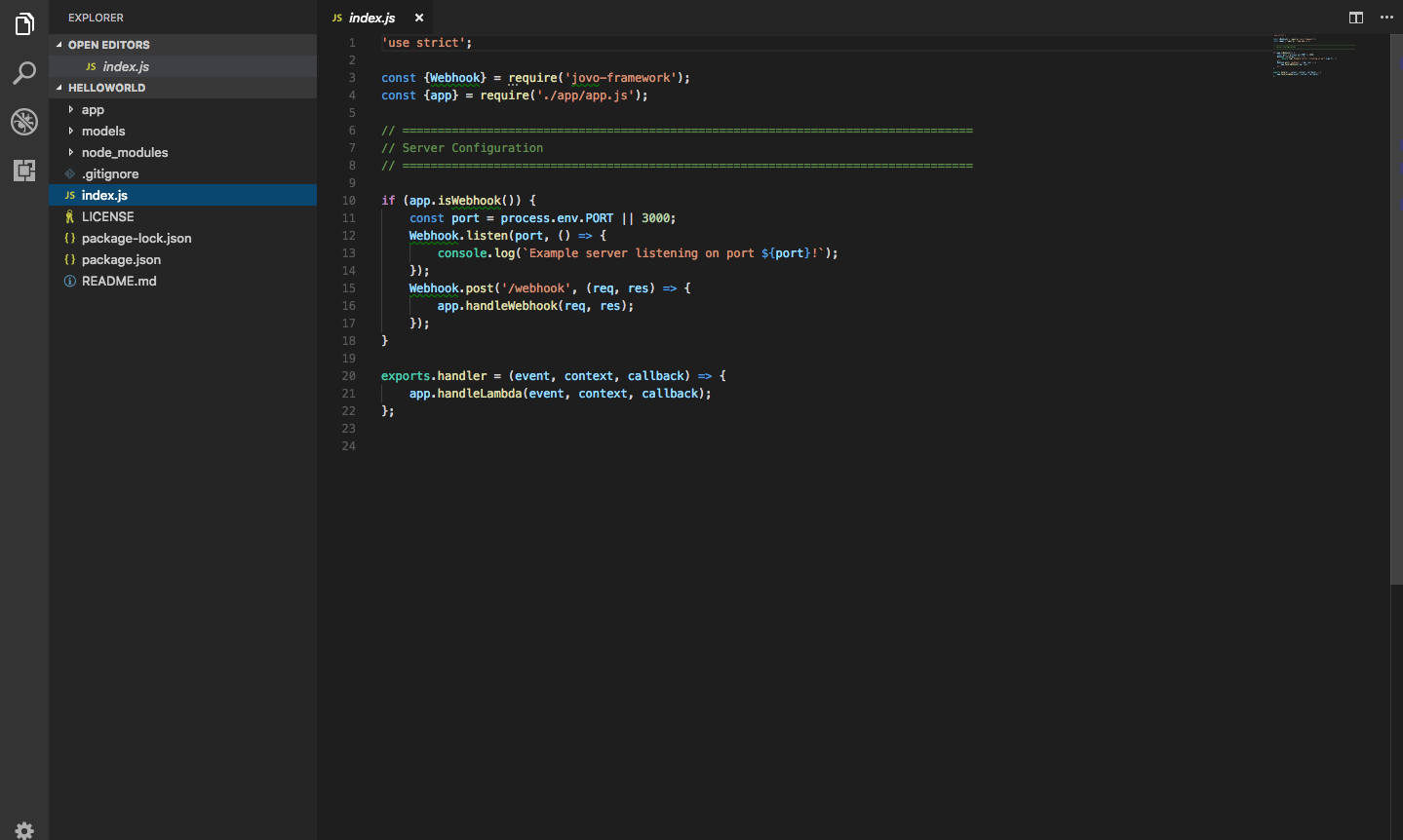 Visual studio editor screenshot