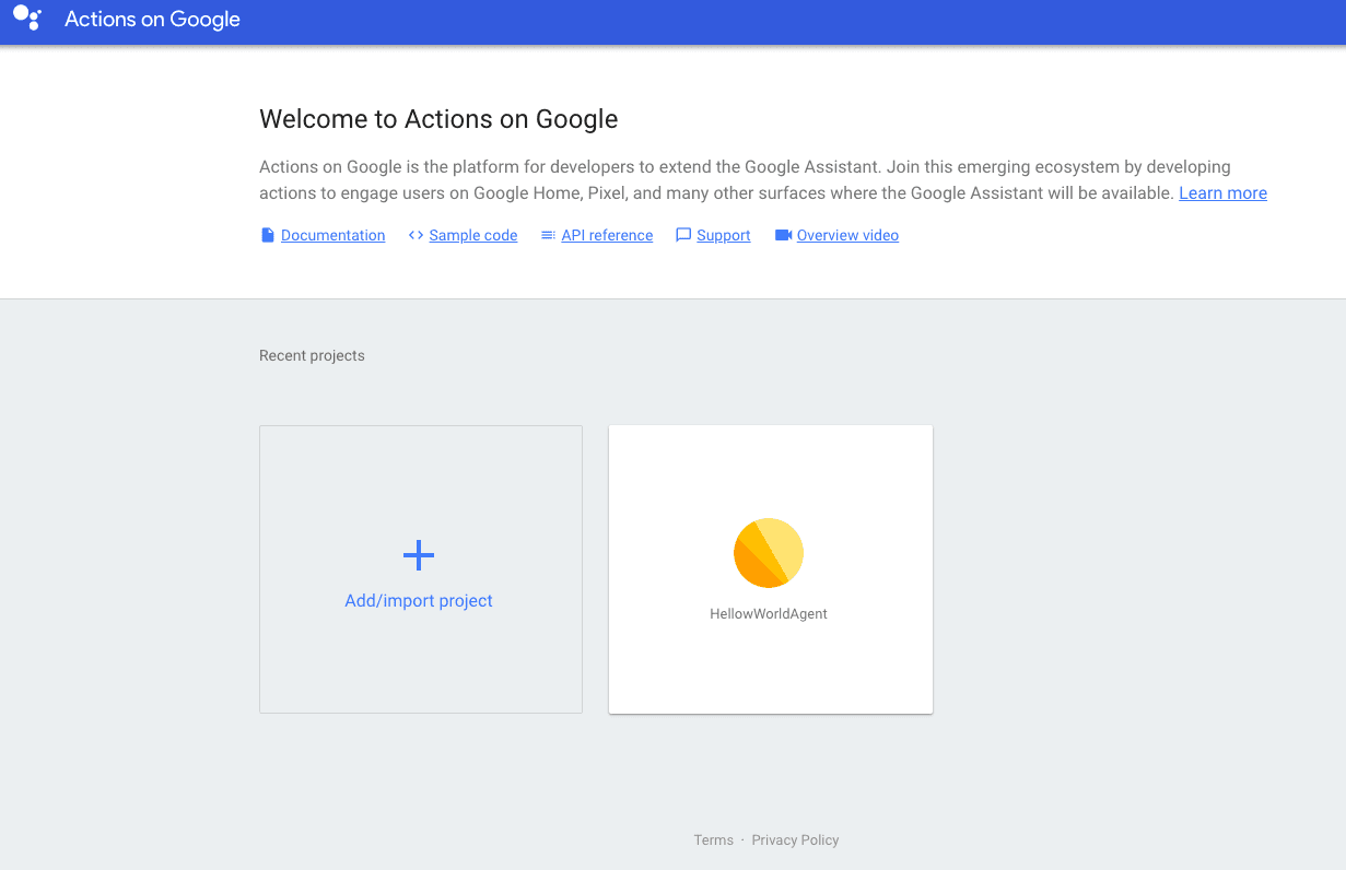 welcome to actions on google