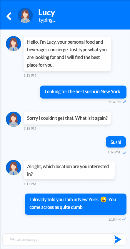 Dumb bot reply