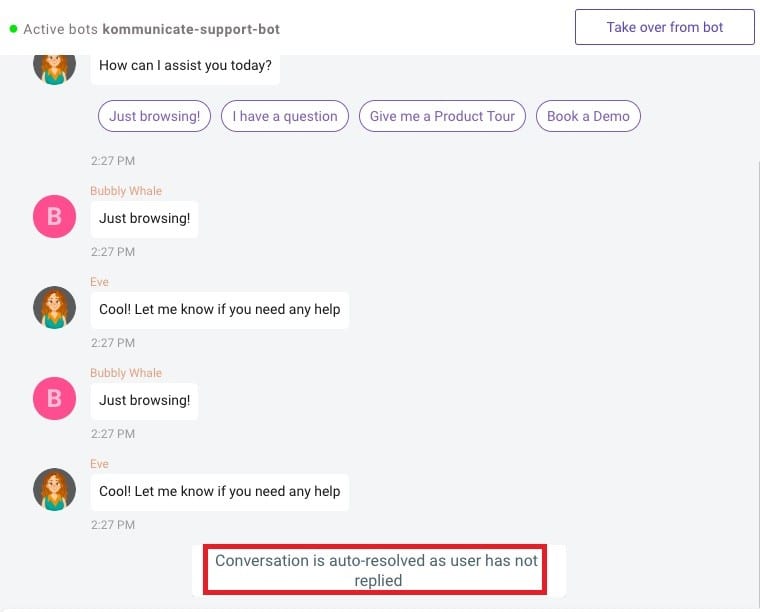 Kommunciate Auto-resolve conversation