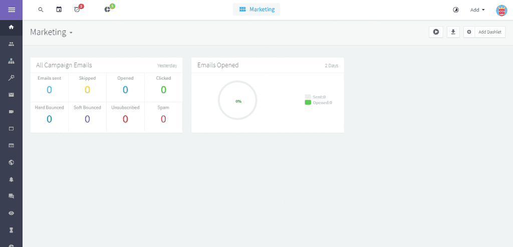 Sign in to CRM Dashboard