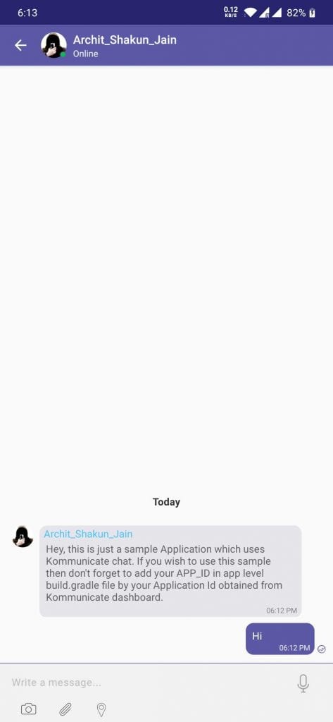 sample chat