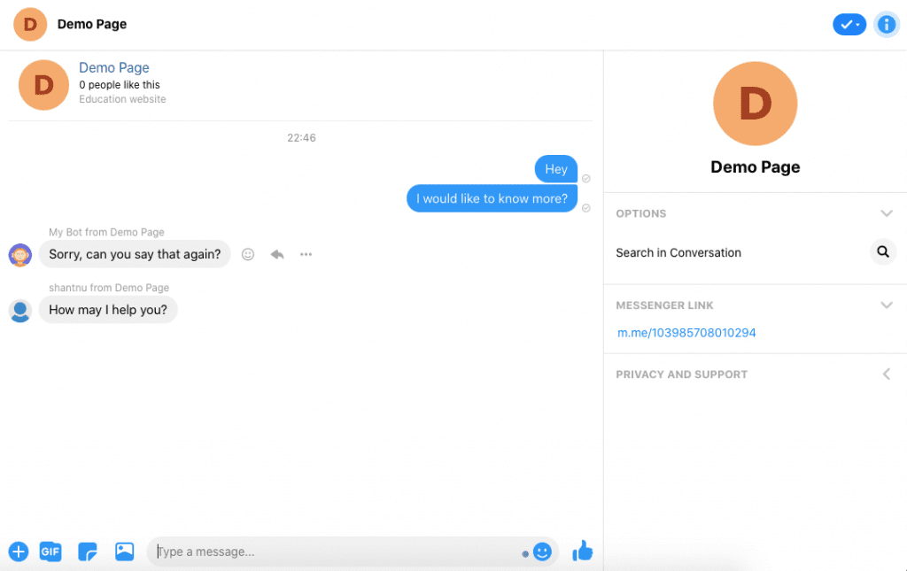 facebook messenger customer service - test your integration