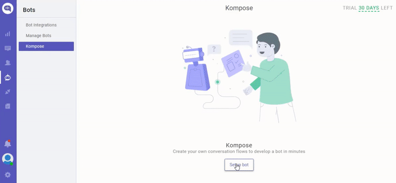 Creating a chatbot in Kompose