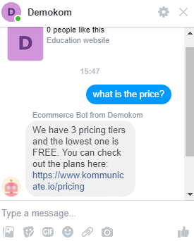 Test Dialogflow With Facebook Messenger