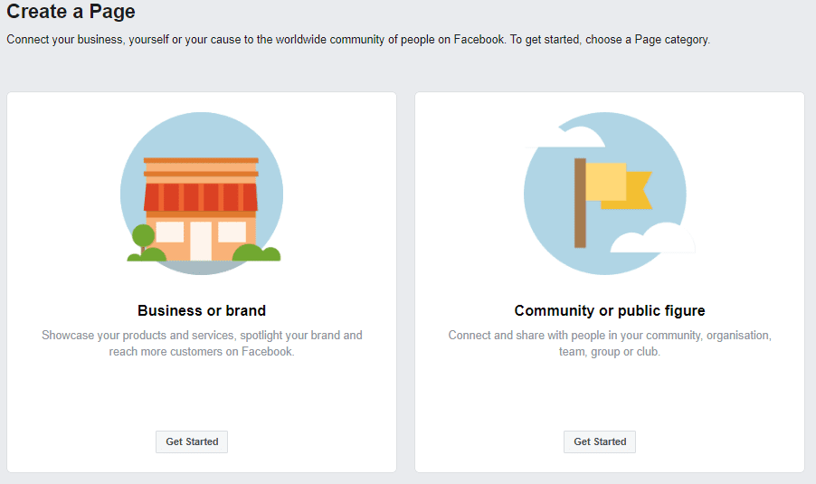 Create a Facebook page