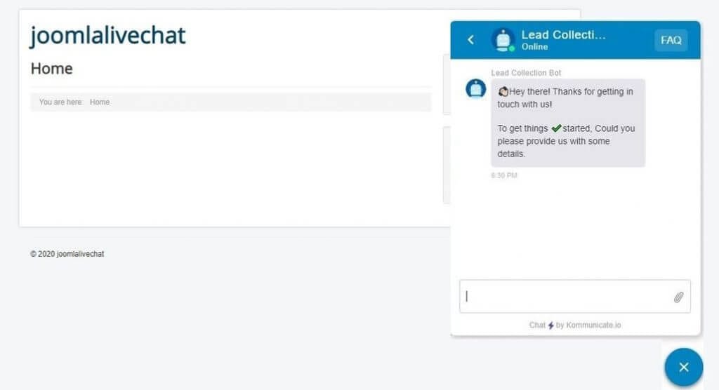 Joomla 3 live chat