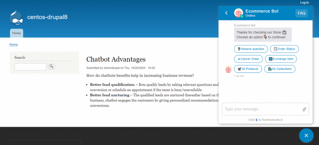My live chat drupal