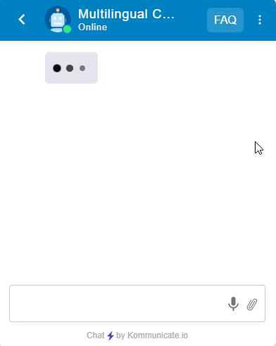 Kommunicate multilingual chatbot