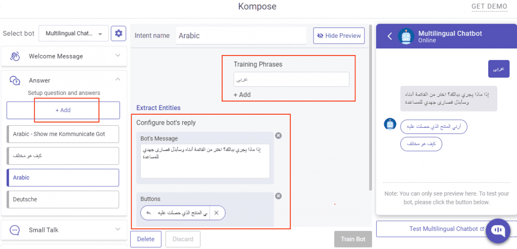 multilingual chatbot