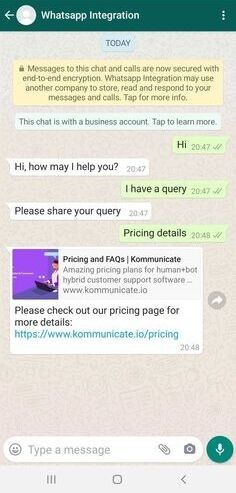 Testing your whatsapp bot