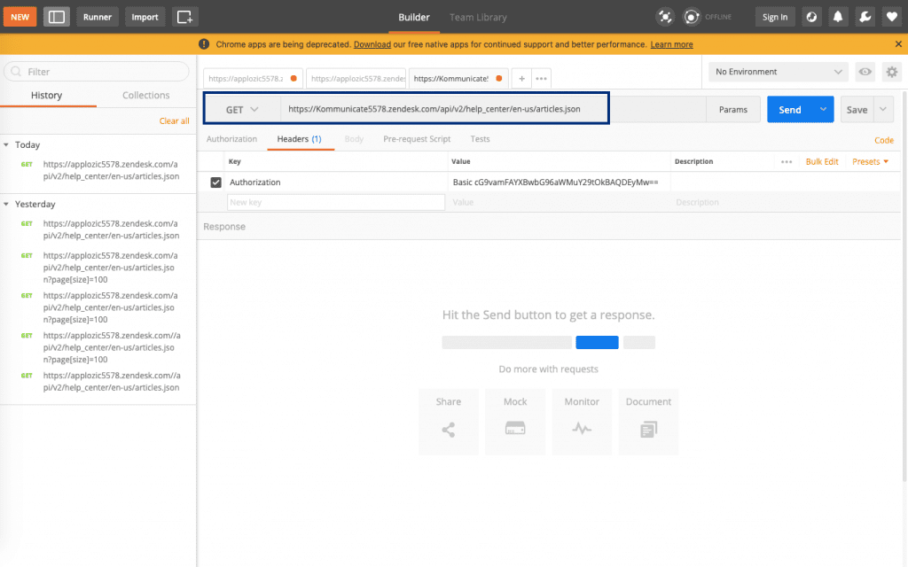 Postman tool
