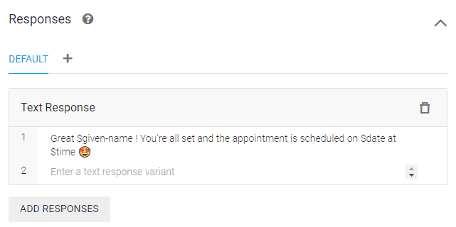 Response messages