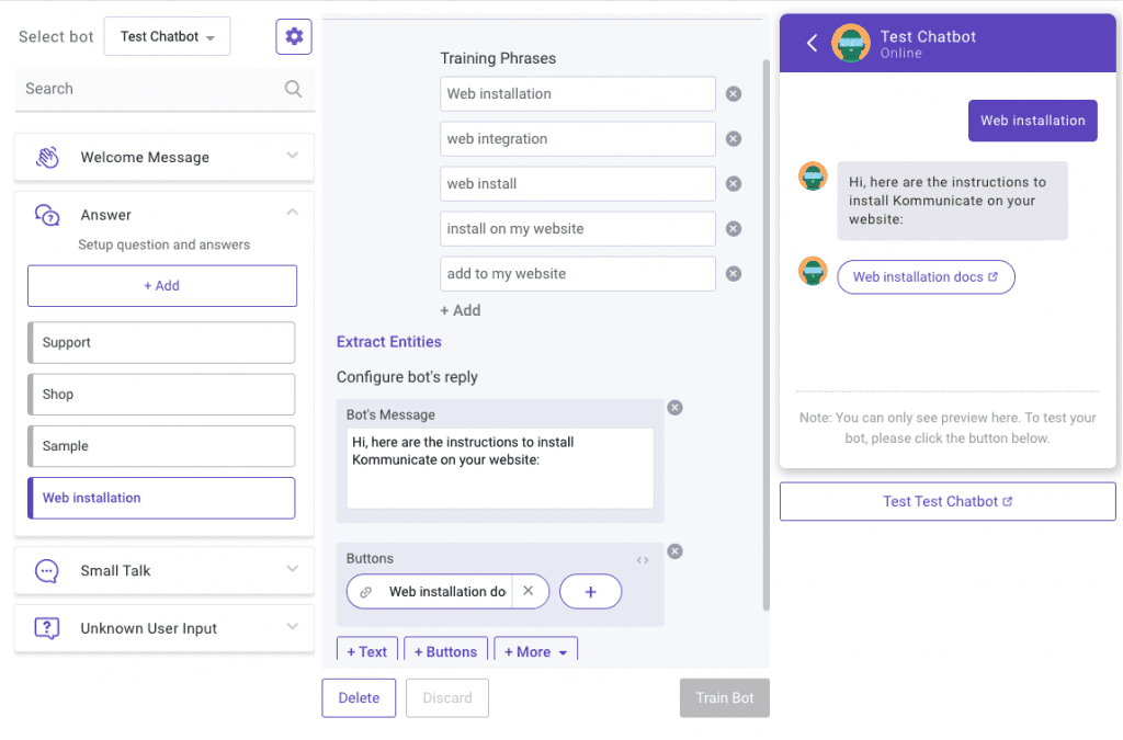 test chatbot