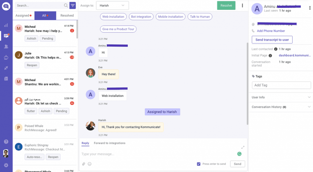 chatbot conversation
