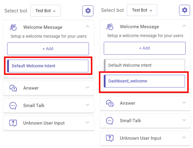 create multiple welcome messages