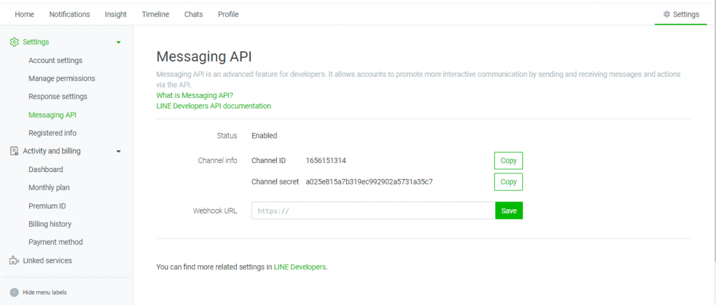 messaging API