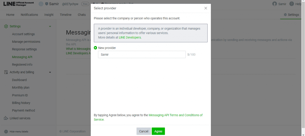 Select provider
