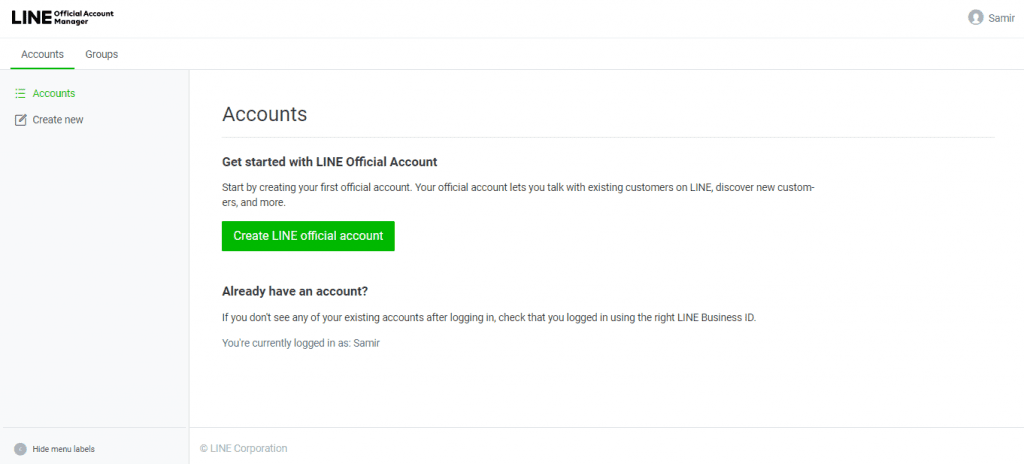 setup line account
