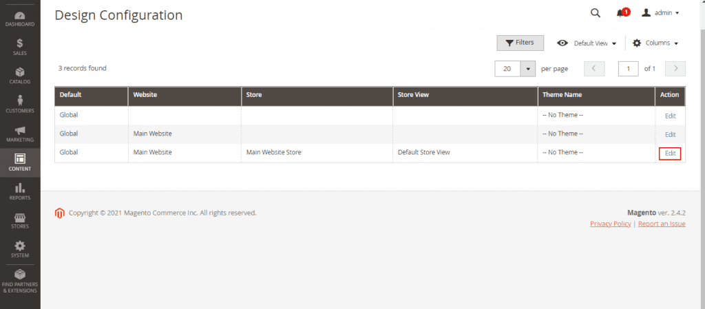 Add to Magento Website - design configuration