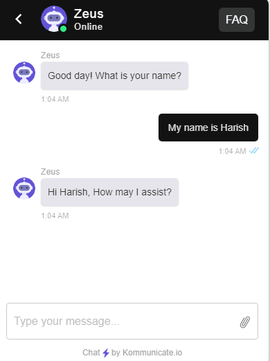 chatbot by kommunicate