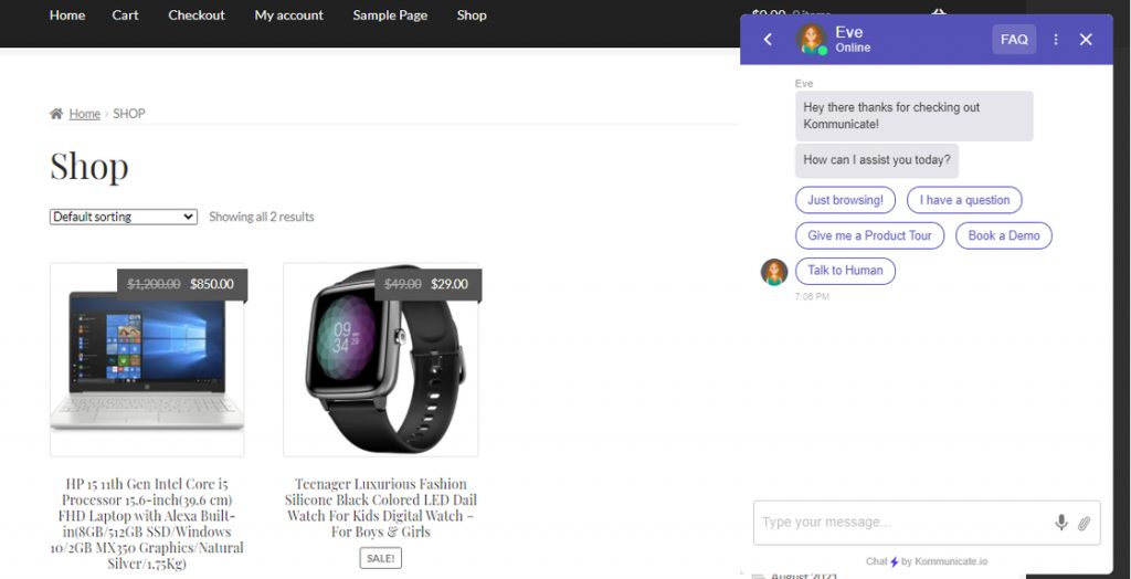 WooComerce Chatbot
