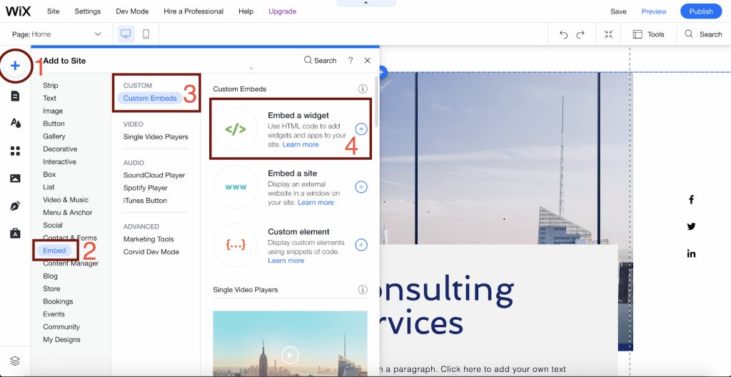 navigate to left panels
