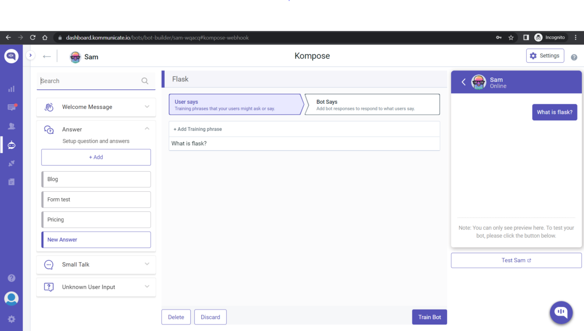 How to Create a AI Chatbot in Python with Kommunicate
