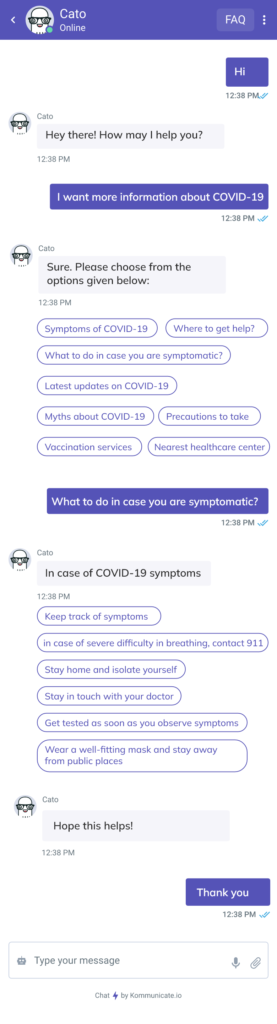 medical information in chatbot