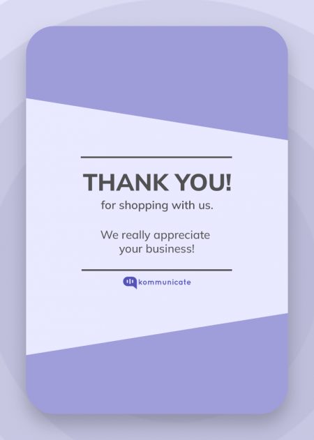 Simple handwritten Thank You text animation for WhatsApp or FB