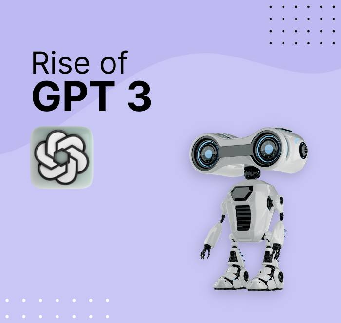 An illustration depicting the emergence and impact of GPT-3 in artificial intelligence technology.