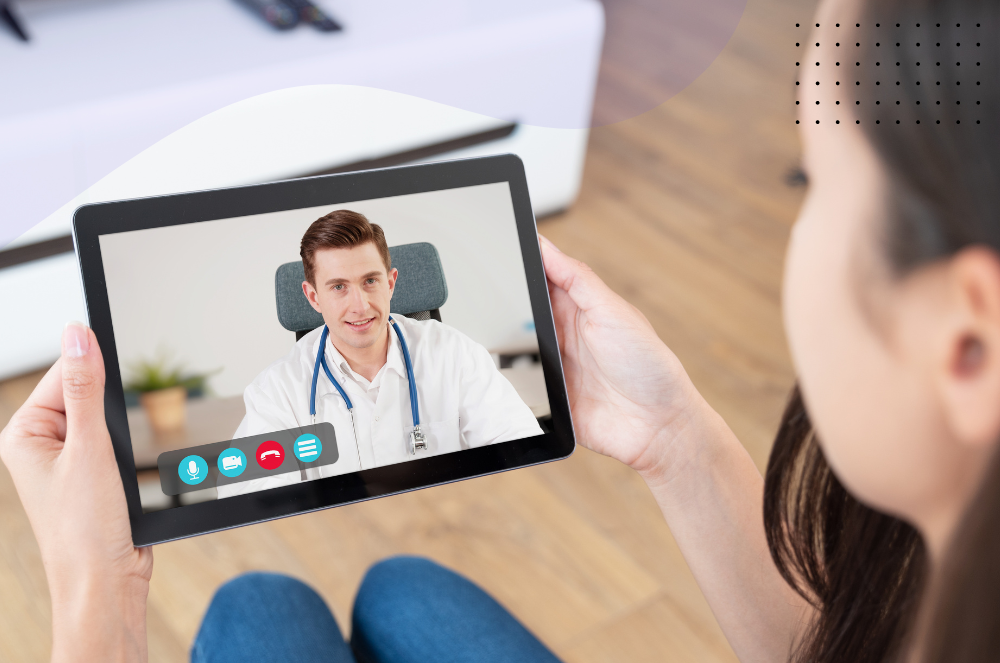consulting doctor through online via tablet