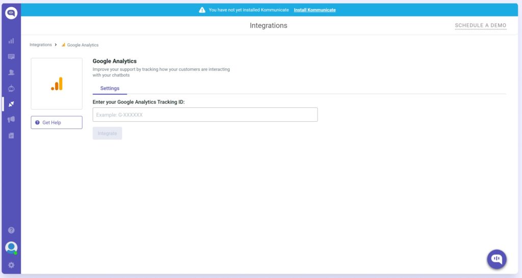 Enter Tracking ID
