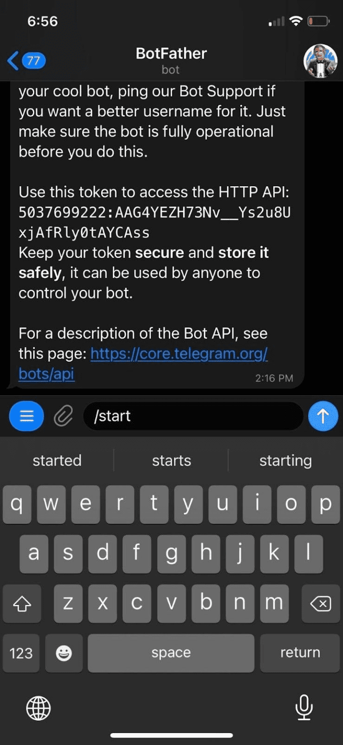 Integrate Dialogflow chatbot with Telegram | Kommunicate