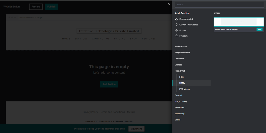 HTML Add