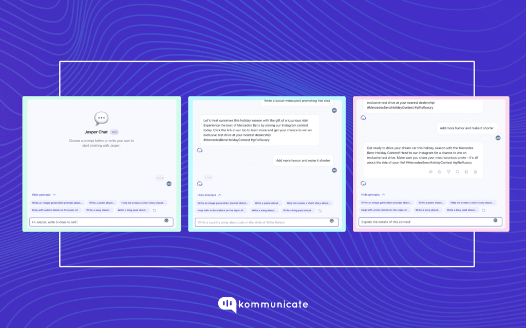 Jasper Chat generative ai tool