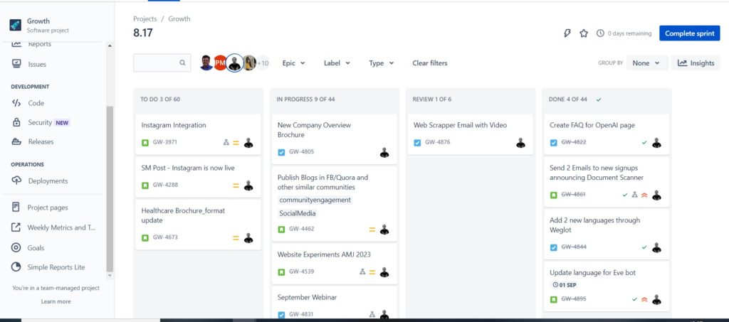 Set objectives and timelines