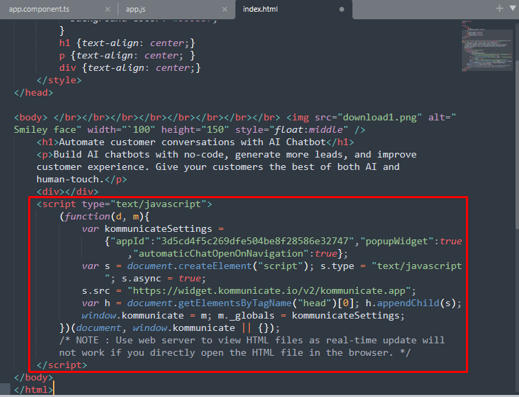 Installation script