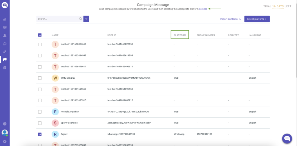 Campaign messaging improvements