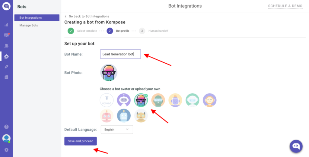 Bot Profile Kommunicate Bot Builder