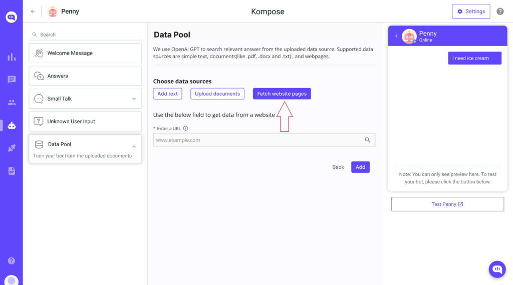 Fetch website pages