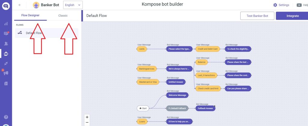 Kompose classic v/s Flow designer