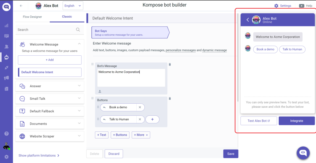 Customize the Conversation Flow Customize the conversation flow