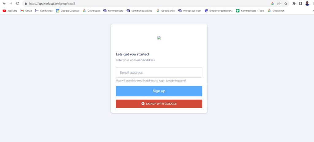 Verloop signup