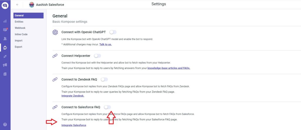 Toggle Salesforce