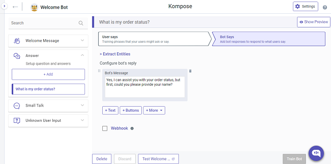 Kompose reply