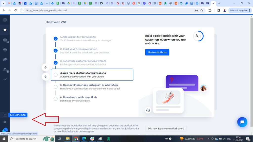 Tidio Chatbot 3rd Party Integration