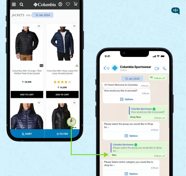 Whatsapp business api Free entry point conversation example